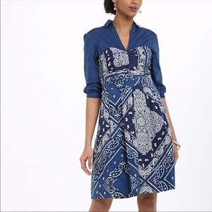 Anthro Holding Horses Bandana Shirt Dress NWT